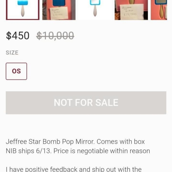 SCAM Jeffree Star Bomb Pop mirror cosmetics2000 - Picture 2 of 8